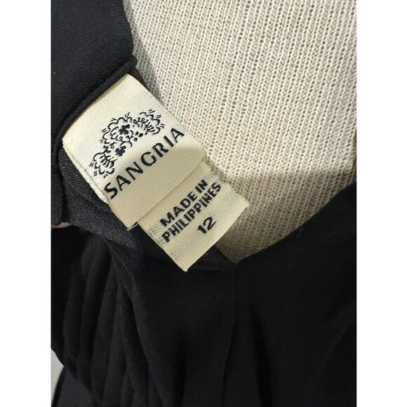 Sangria High Low Sleeveless Midi Dress Black Size 12 - Picture 9 of 10